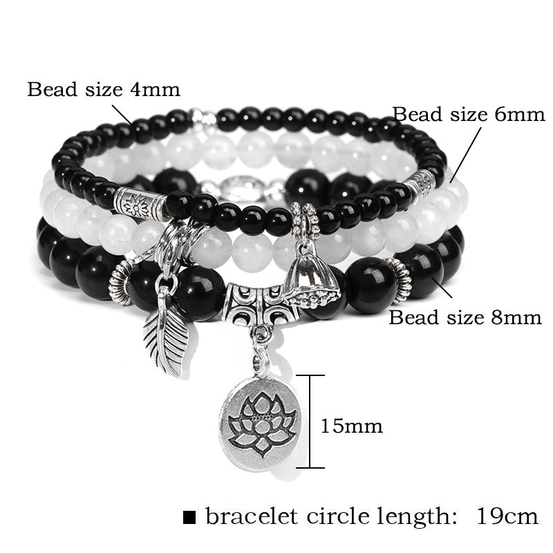 Bohemian Style Natural Stone Agate Beads Elastic Bracelet 1