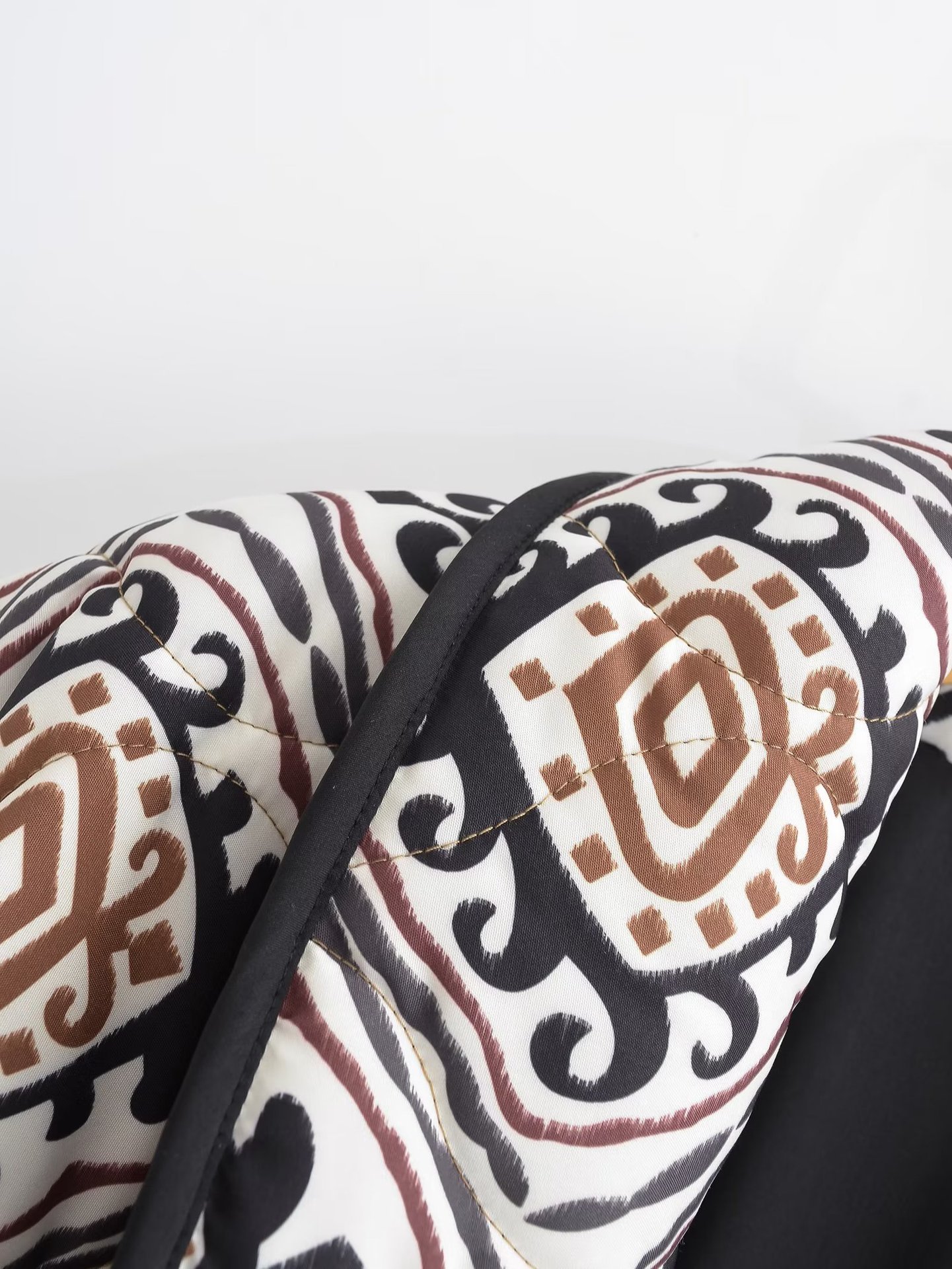 Pattern Print Cotton-padded Jacket Coat Image 6
