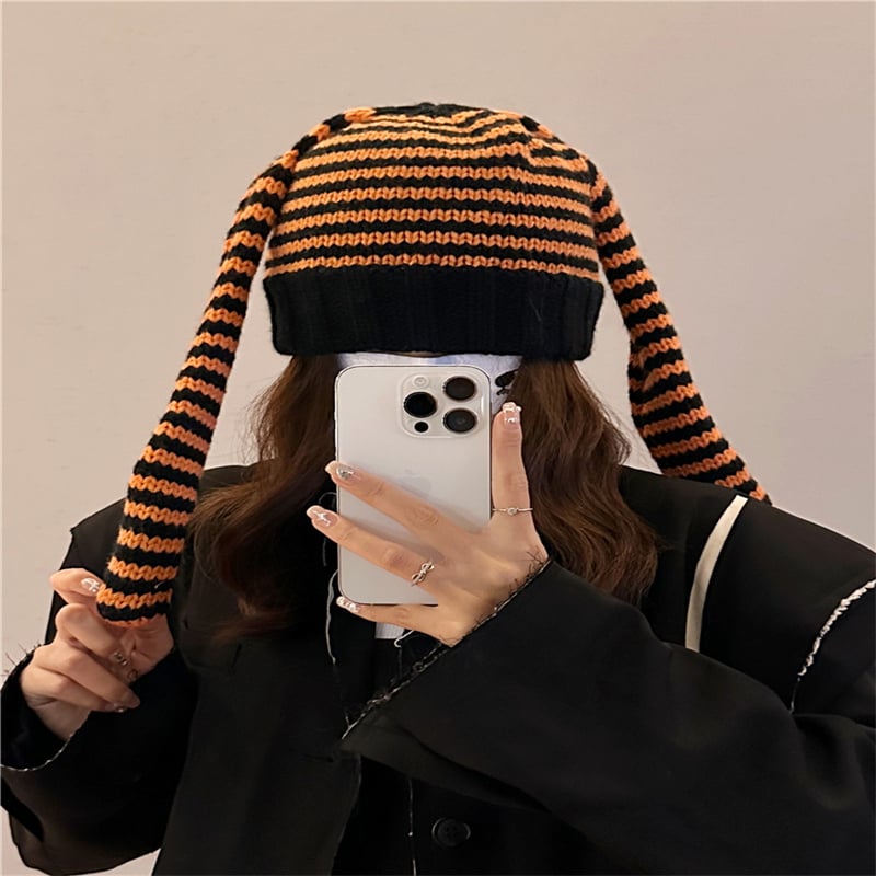 Cute Rabbit Ears Knitted Hat 6