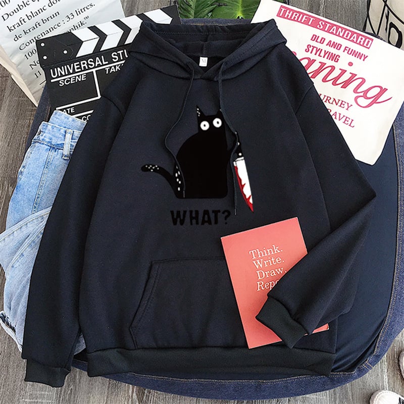 Black Cat Sweatshirt in different colors