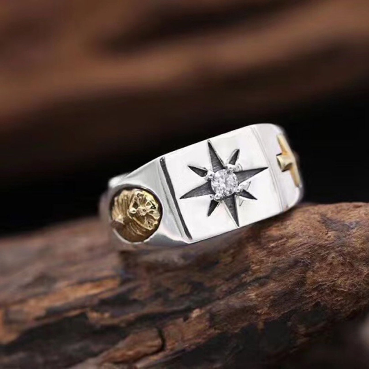 Cross Virgin Mary Ring Image 2