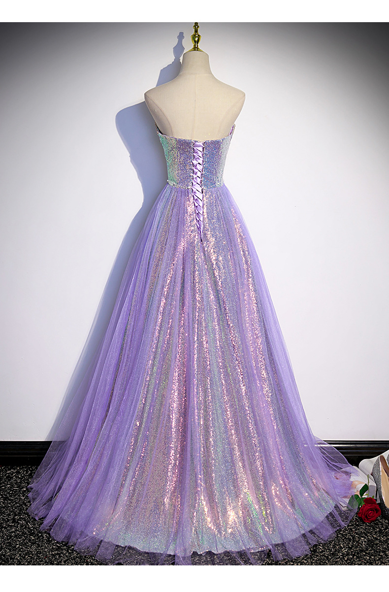 Sequined Evening Dress on Model
