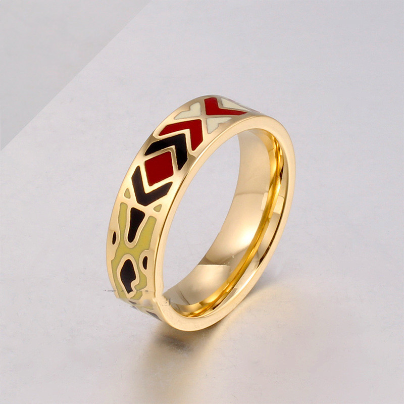 Popular Retro Enamel Ring