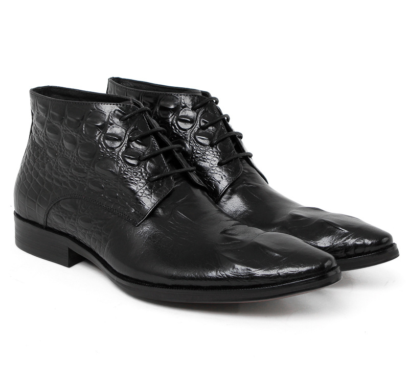 High-top Alligator Leather Doc Martens Side View