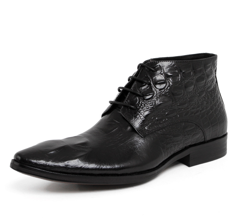 High-top Alligator Leather Doc Martens Fashion