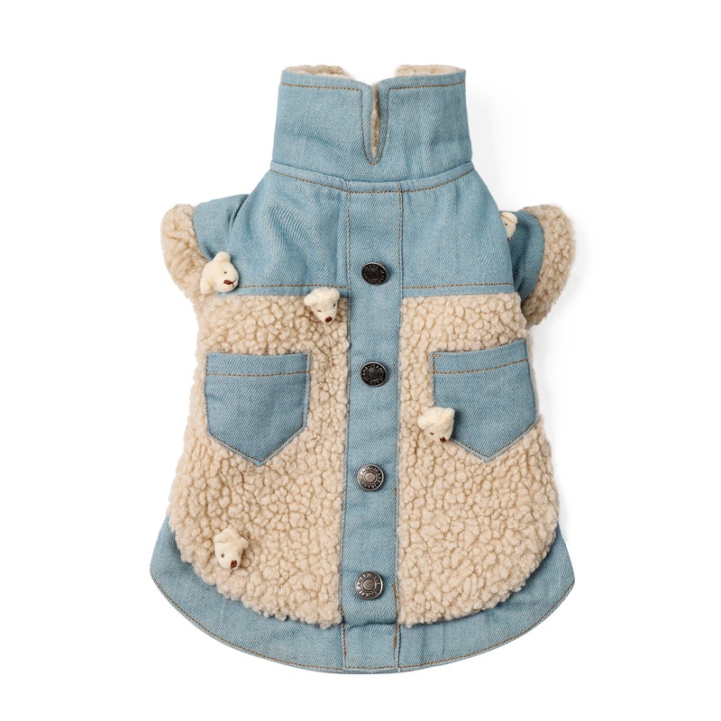 Blue denim dog clothes