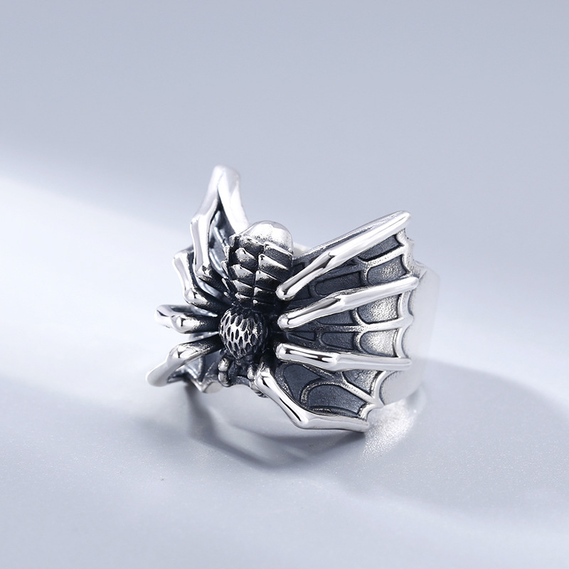 Sterling Silver Men's Spider Ring Image 3