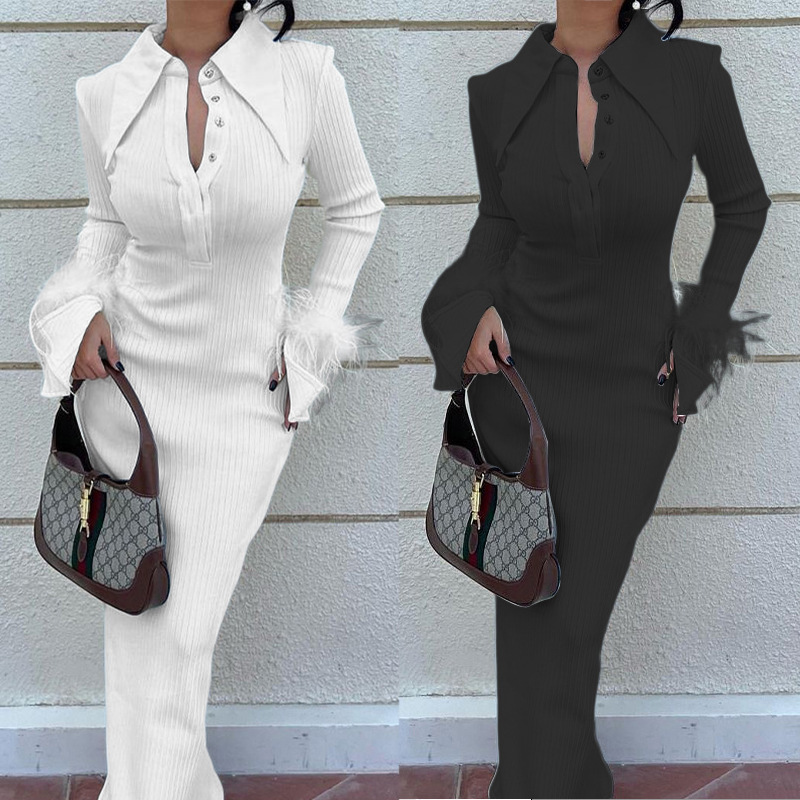 Fashion Polo Collar Dress Image 5