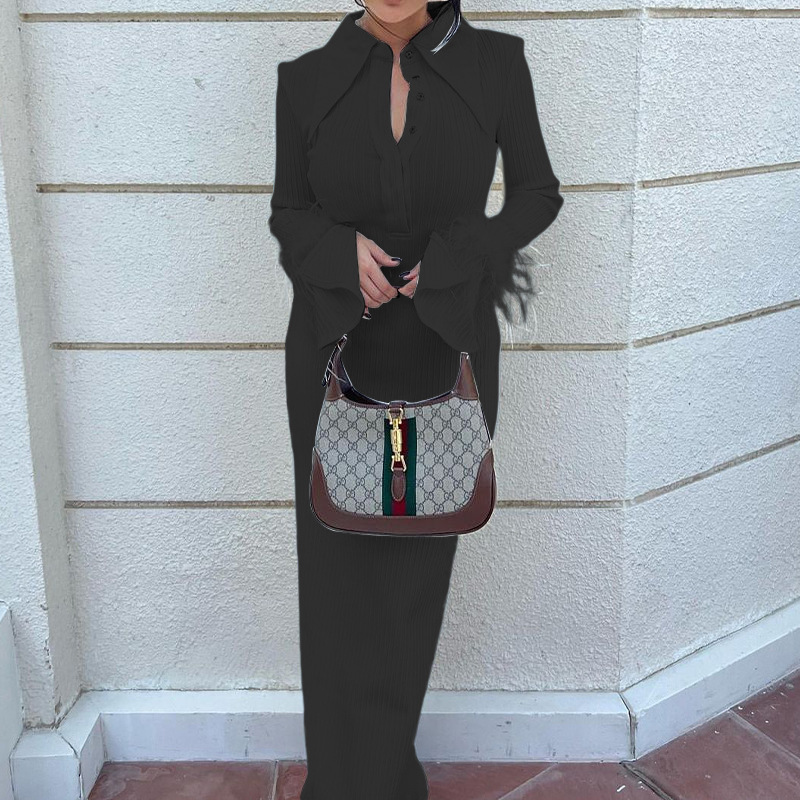Fashion Polo Collar Dress Image 6