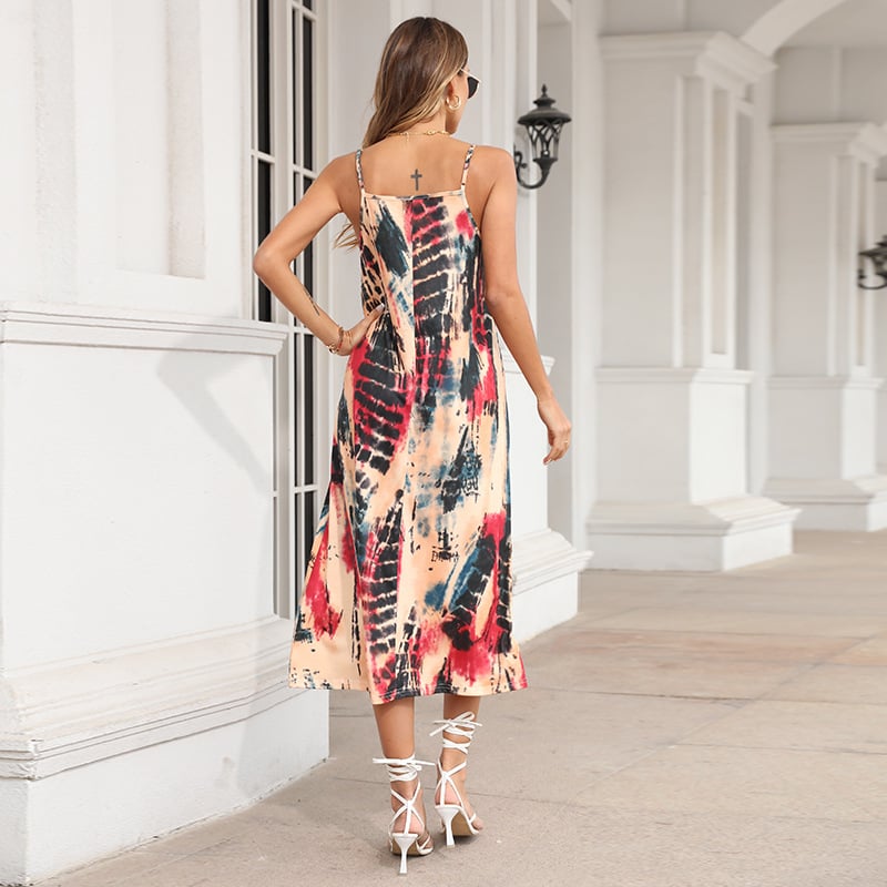 Women’s Fashion Suspenders Loose Dress Image 6