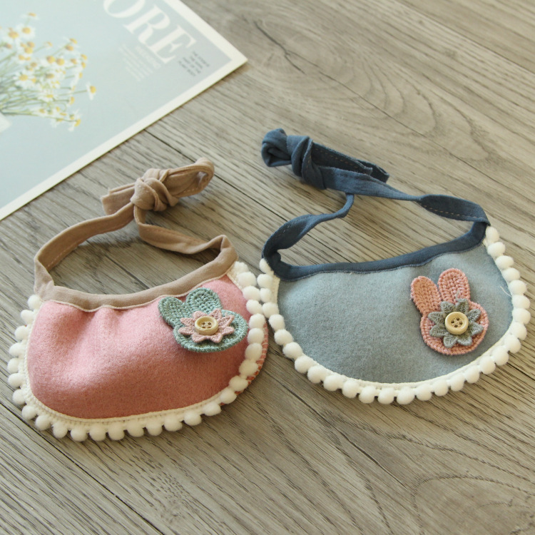 Hand-woven Bib Cat And Dog Bib - 1