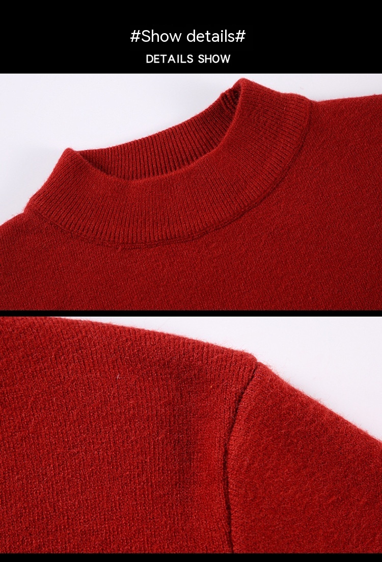 Half-collar Wool Sweater 6