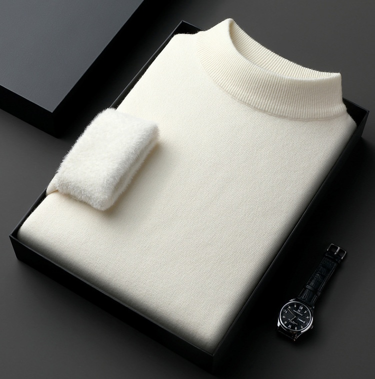 Half-collar Wool Sweater 1