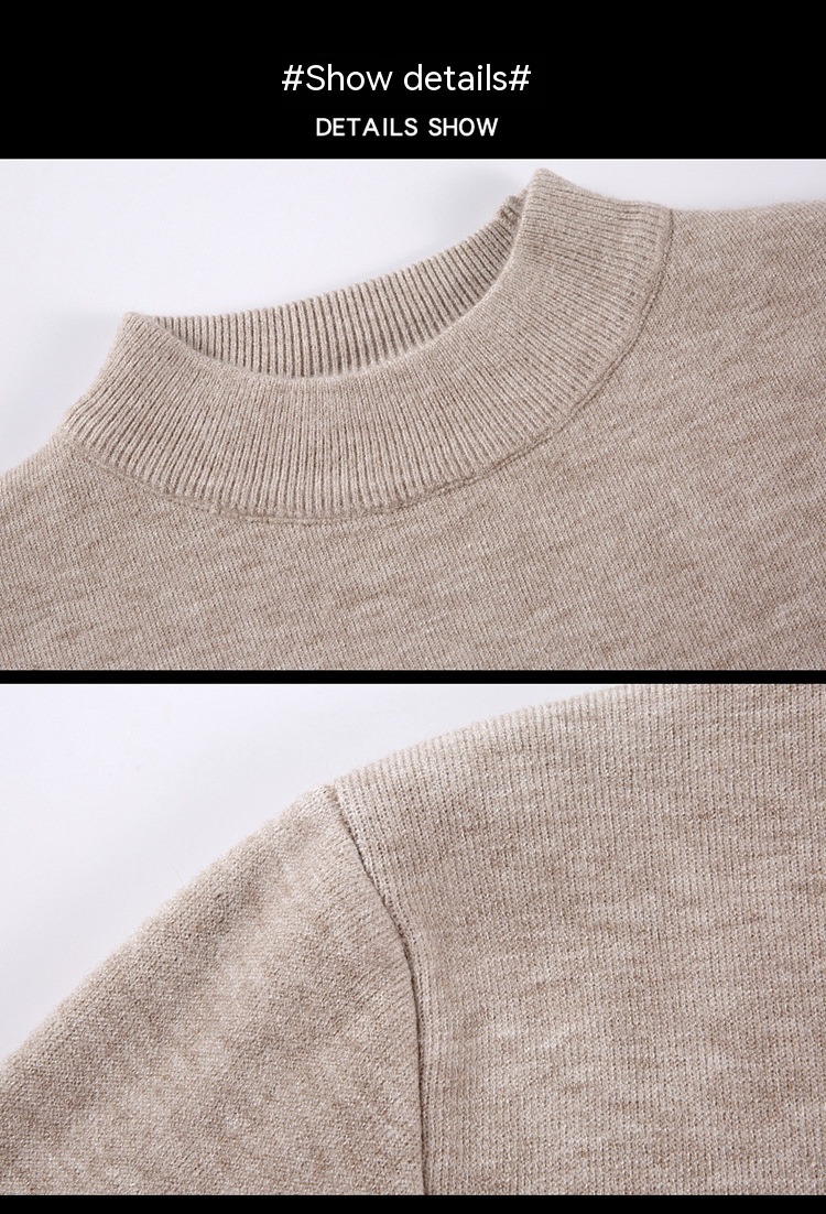 Half-collar Wool Sweater 4