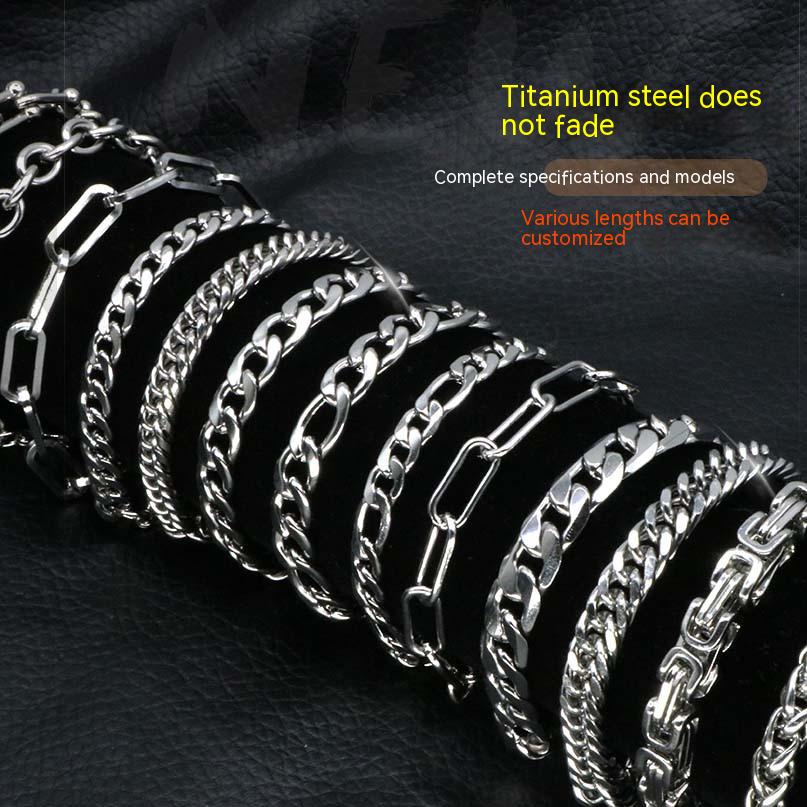 Domineering Men's Hip Hop Titanium Steel Bracelet 4
