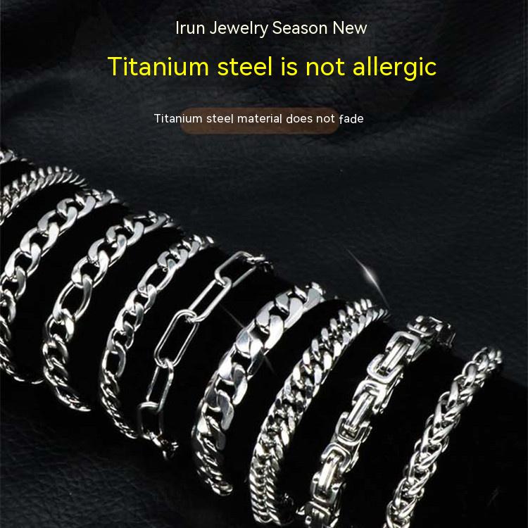 Domineering Men's Hip Hop Titanium Steel Bracelet 1