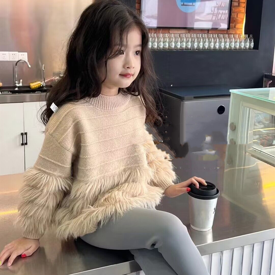 Girl's Sweater Top Thickened Pullover - Image 2