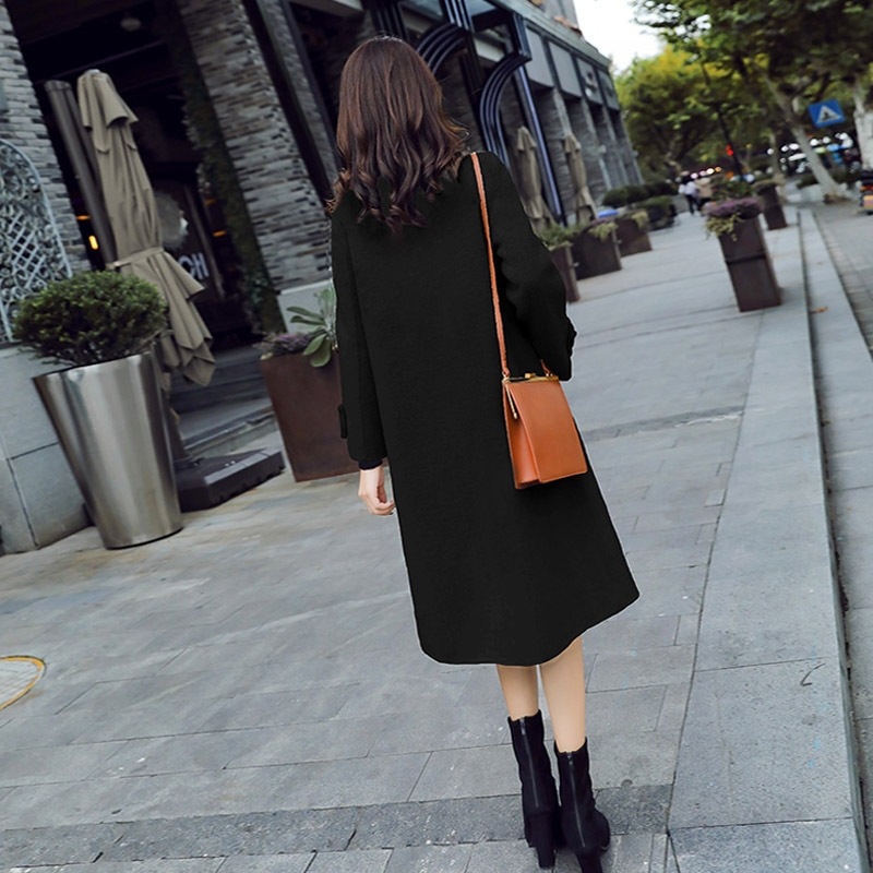Trendy Smog Blue Ladies Woolen Coat
