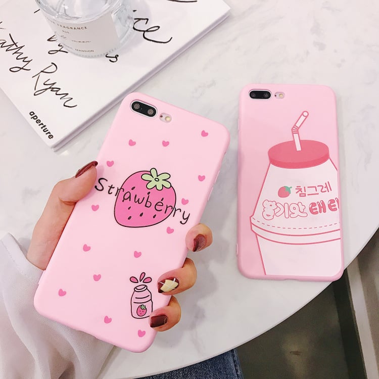 Strawberry Milk Phone Case Image 3