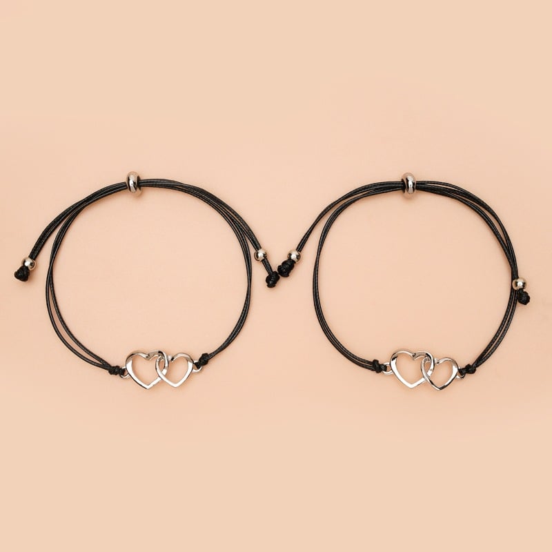 Creative Heart Shaped Wax Thread Braided Bracelet 1