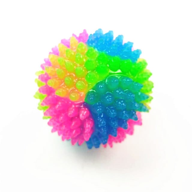 Dog toy ball in action