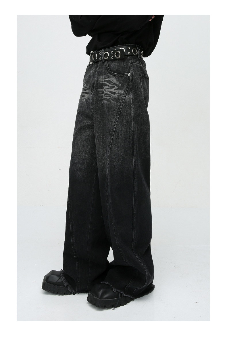 American Street Patchwork Design Jeans - Image 7