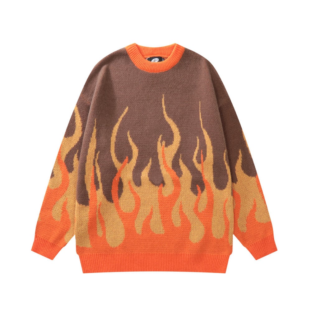 Hip Hop Knitted Sweater - Blue