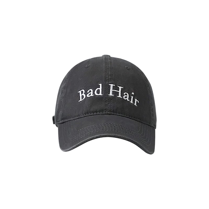 Letter Embroidered Peaked Cap