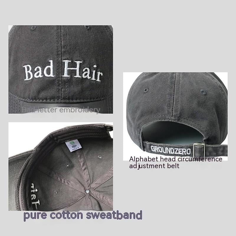 Letter Embroidered Peaked Cap