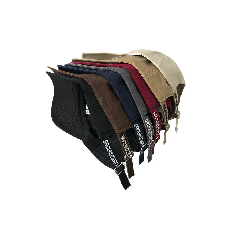 Letter Embroidered Peaked Cap