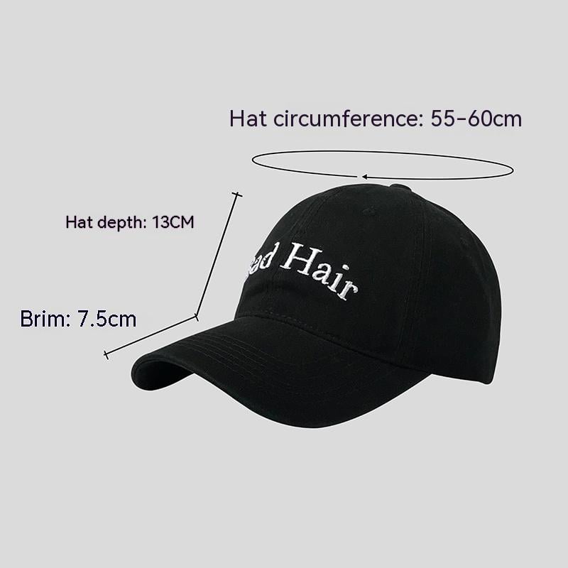 Letter Embroidered Peaked Cap
