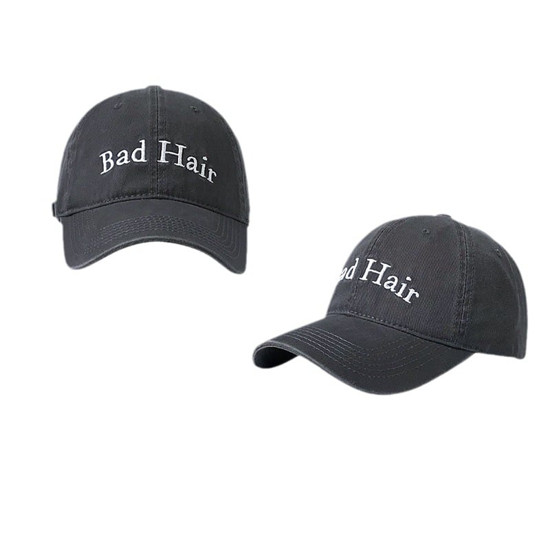 Letter Embroidered Peaked Cap