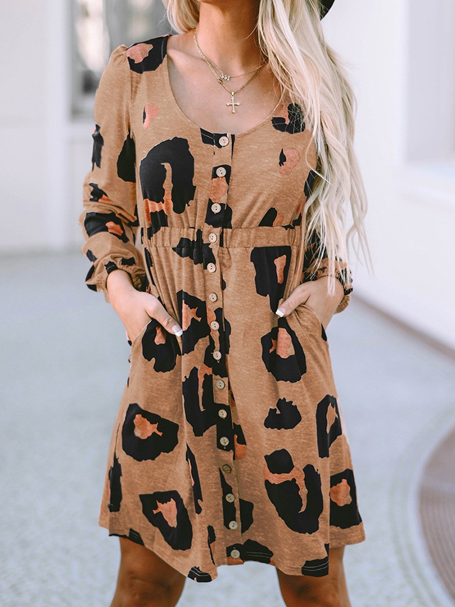 Casual Loose Knee-length Short Skirt - Side View