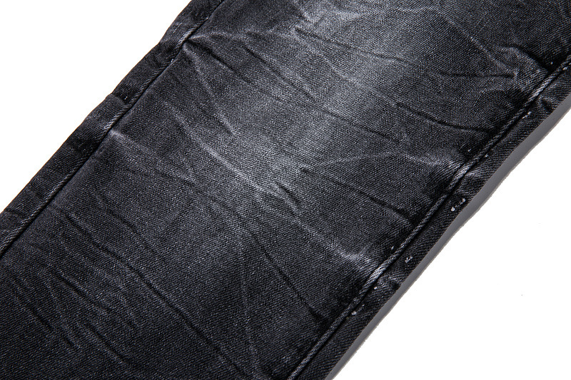 Black Punk Wind Pressure Shaft Distressed Jeans 7