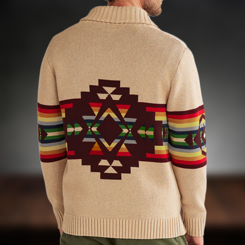 Lapel Thickening Cardigan Woolen Coat Image 5