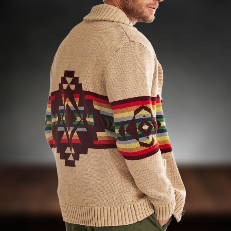 Lapel Thickening Cardigan Woolen Coat Image 2