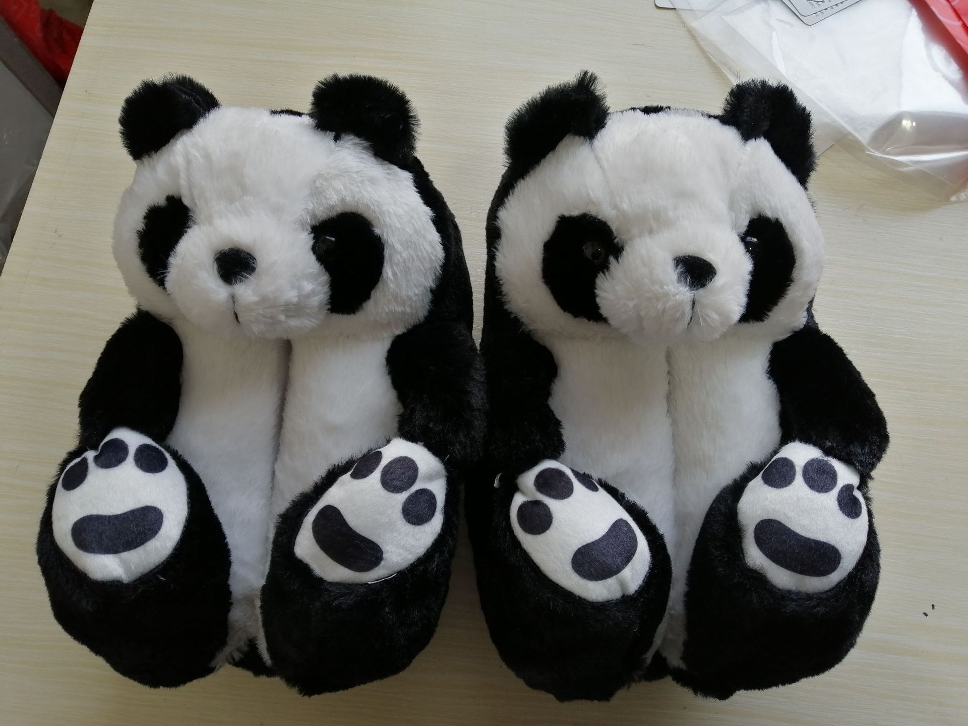 Cute Panda Slippers Top View