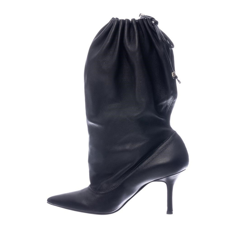 Elegant Khaki Lantern Boots