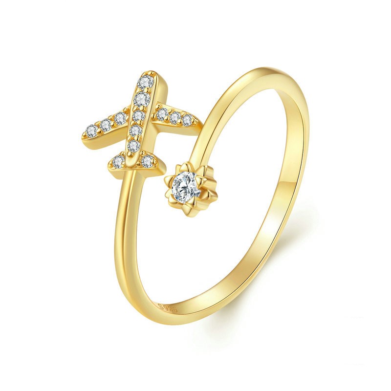 Elegant Design of S925 Sterling Silver Sailing Distance Opening Ring