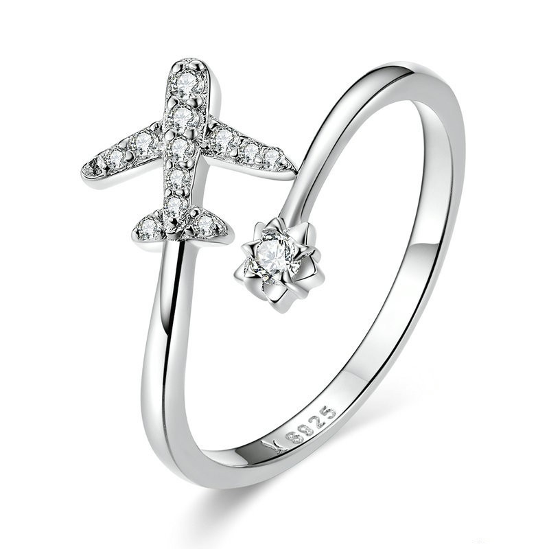 S925 Sterling Silver Sailing Distance Opening Ring - Perfect Gift