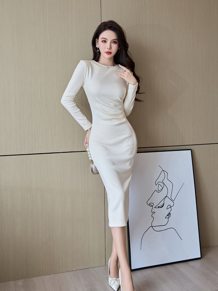 Cashmere Knitted Dress - Back View