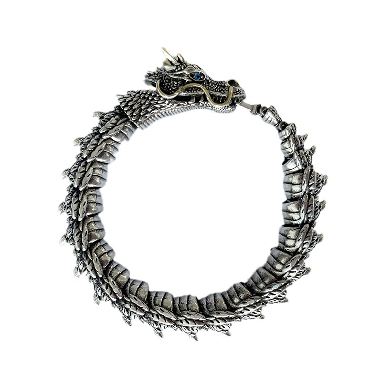 Personalized Sapphire Zodiac Dragon Bracelet Image 3