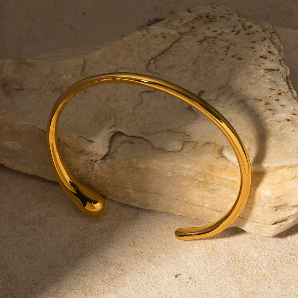 Fashion Stainless Steel Simple Opening Bracelet Image 5