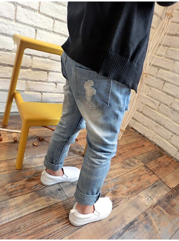 Boys Ripped Trousers Image 3