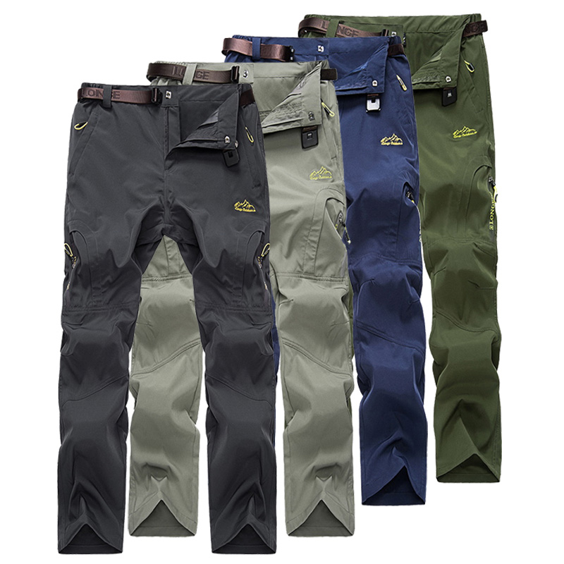 Quick-Drying Outdoor Pants - Detail Shot - Breathable Stretch Fabric Construction Close-up