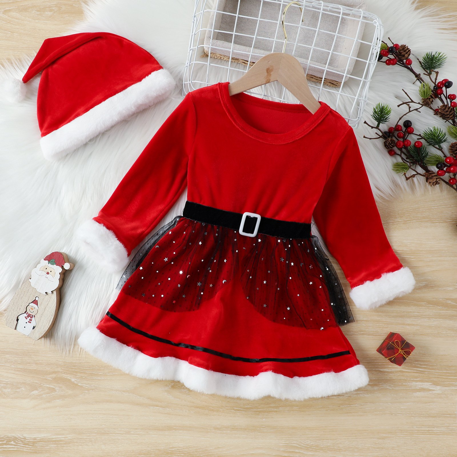 Girls' Christmas Dress Image 2