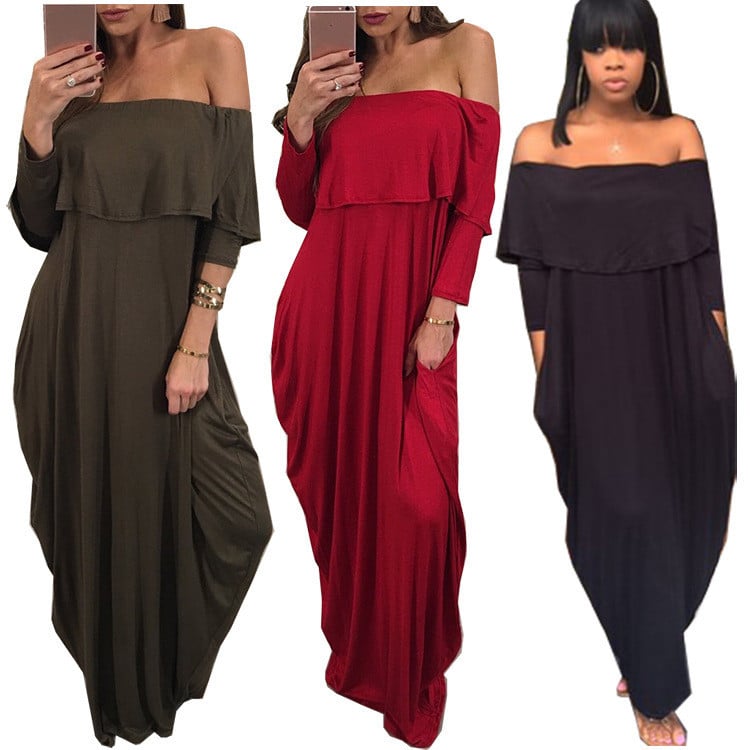 Stylish Off-shoulder Dress
