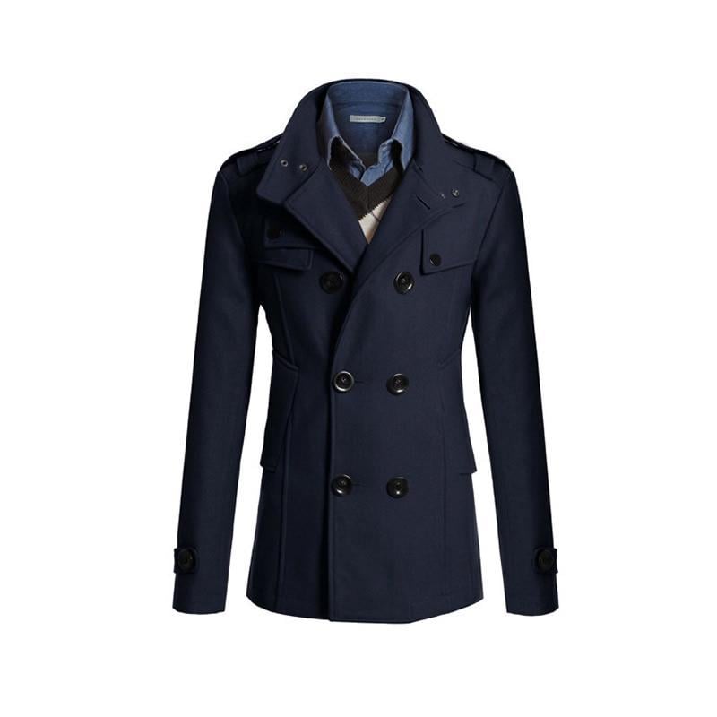 Men's Woolen Trench Coat