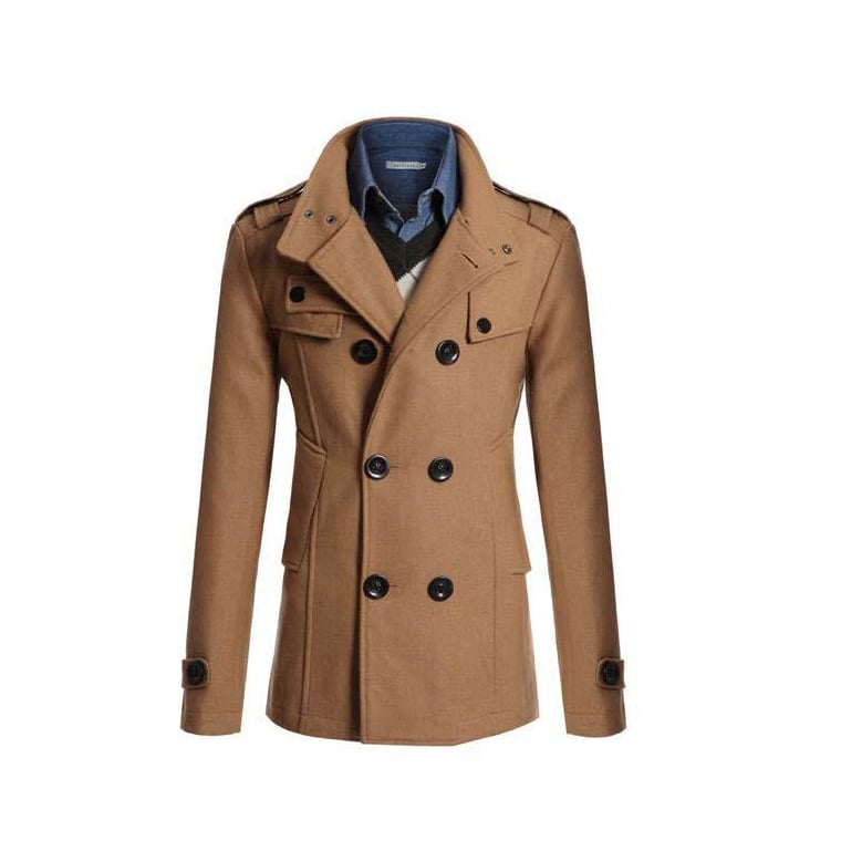 Men's Woolen Trench Coat