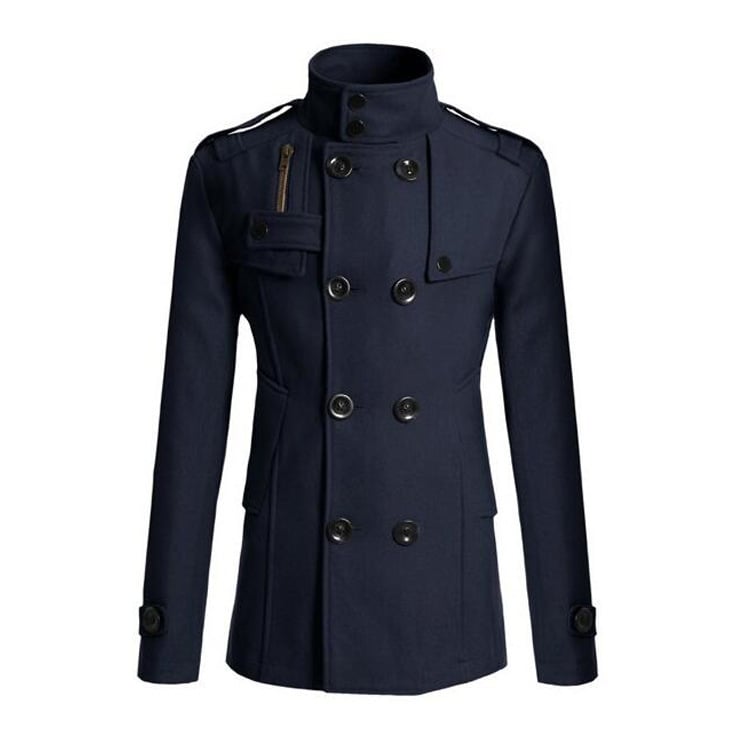 Men's Woolen Trench Coat